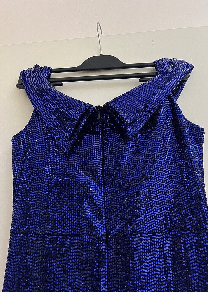 Gece Mavisi Pullu Abiye - Görsel 5