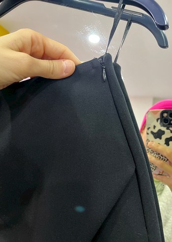 Zara Siyah Mini Asimetrik Şort Etek - Görsel 7