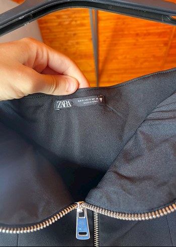 Zara Siyah  Fermuarlı Straplez Bustiyer - Görsel 4