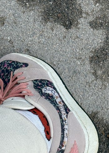 Pembe Bağcıklı Glitter Spor Ayakkabı - Görsel 2