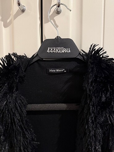 Siyah Suni Kürk Mont Ceket - Görsel 3