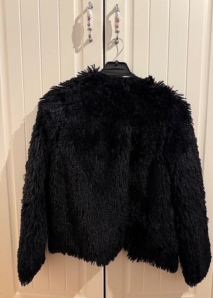 Siyah Suni Kürk Mont Ceket - Görsel 2