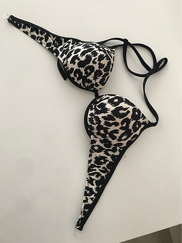 Bikini üst leopar desen - Görsel 5