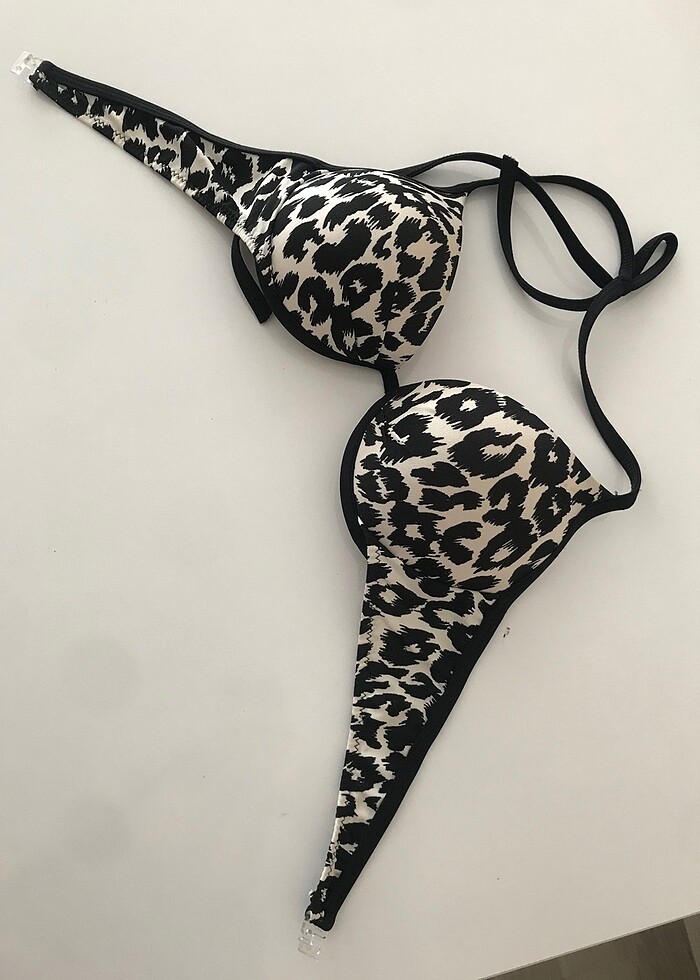 Bikini üst leopar desen - Görsel 5