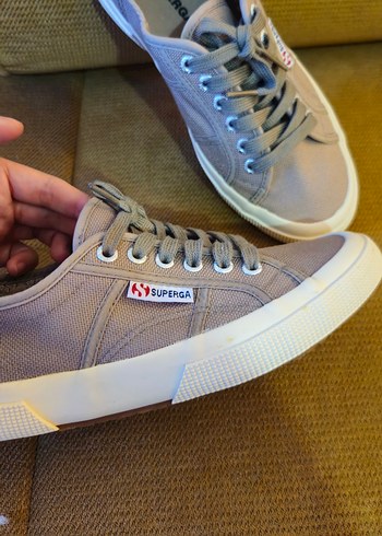 39 Beden camel Renk Superga Orjinal Bej Gri Kadın Spor Ayakkabı