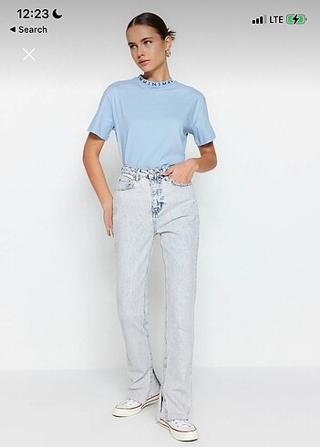 xs Beden mavi Renk Yüksek bel Trendyol jean