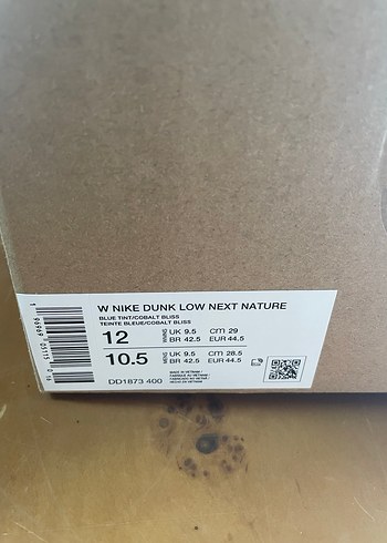 Nike Dunk low next nature sıfır 44.5
