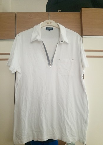 Gri Fermuarlı Keten Erkek Polo Tişört - Görsel 2