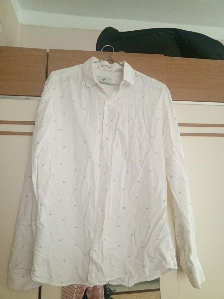 Pamuklu Beyaz Erkek Gömlek - Görsel 2