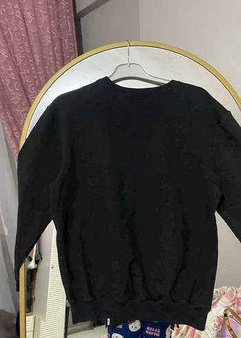 46 Beden Siyah Kadın Oversize Sweatshirt