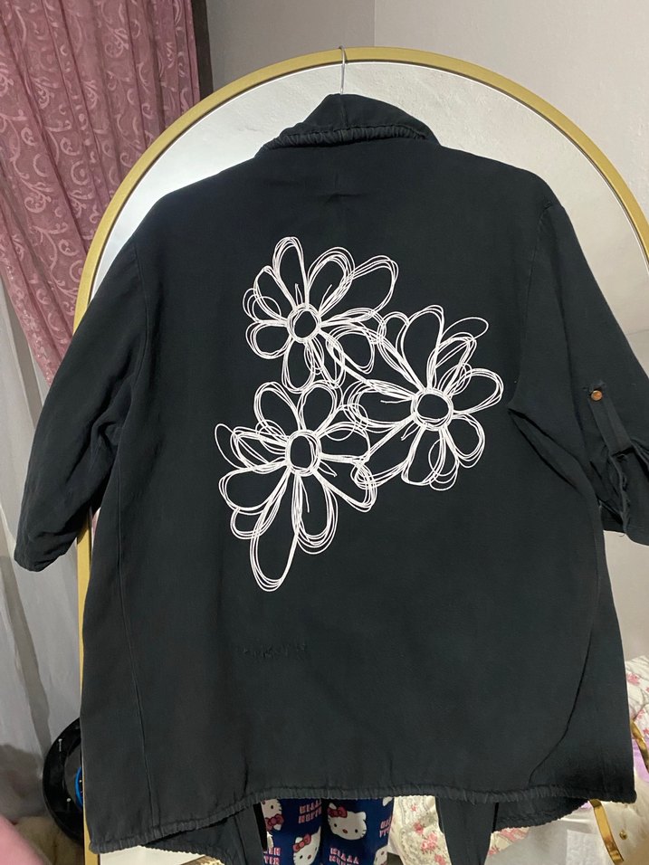 Siyah Keten Kadın Ceket - Görsel 3