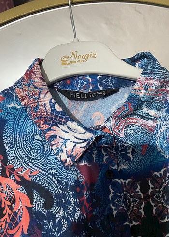 Kadın Çok Renkli Uzun Kollu Bohem Gömlek - Görsel 3