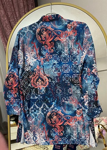 Kadın Çok Renkli Uzun Kollu Bohem Gömlek - Görsel 4