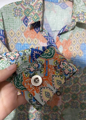 Bohem Çok Renkli Gömlek - Görsel 2