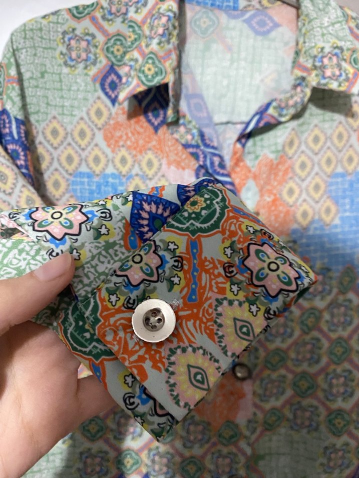 Bohem Çok Renkli Gömlek - Görsel 2