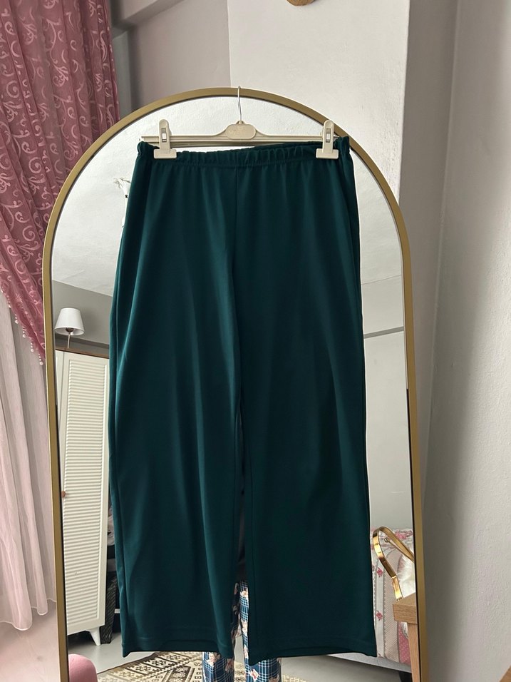 Kadın Yeşil Nakışlı Midi Takım - Görsel 5