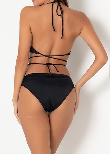 Doremi DoReMi Bağlama Detaylı Normal bel bikini takım siyah 36-38-40 vr