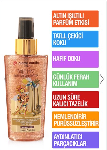  PierreCardin BodyMist-AltınSimli Vücut Spreyi-125 ml - Görsel 7