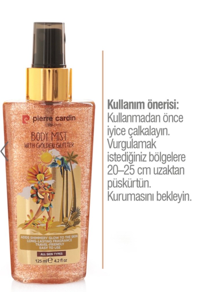  PierreCardin BodyMist-AltınSimli Vücut Spreyi-125 ml - Görsel 5
