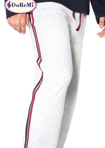 Gri Erkek Uzun Kollu Rahat Pijama Takımı - Görsel 5