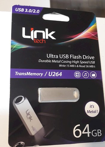 64GB Metal USB 3.0 Flash Bellek Link Tech