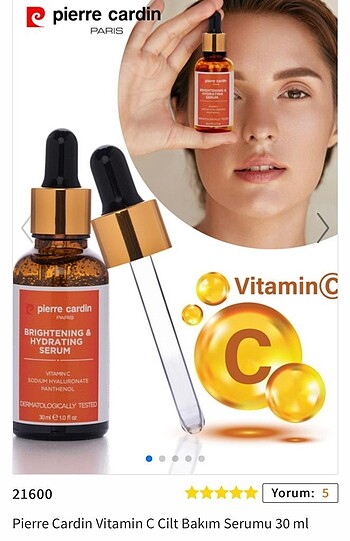 Pierre Cardin Vitamin C Cilt Bakım Serumu 30 ml