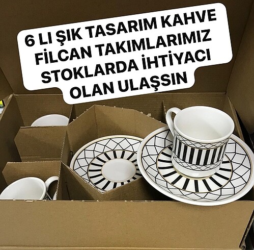 6 LI ŞIK KAHVE FİNCAN TAKIMI