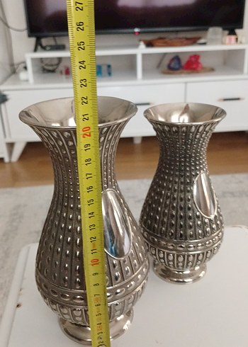  Beden gri Renk kumuş vazo