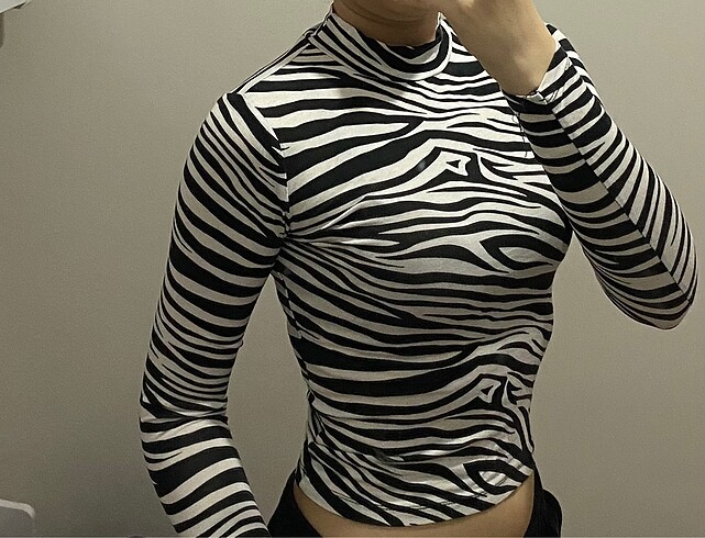 zebra desen bluz