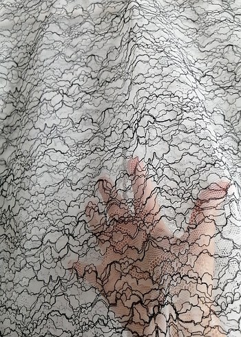 m Beden gri Renk Dantel Detaylı Kısa Kollu transparan Gri Bluz
