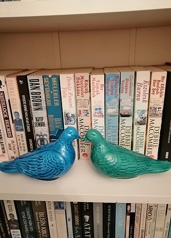 Kütahya porselen hand made ikili takım güvercin biblosu