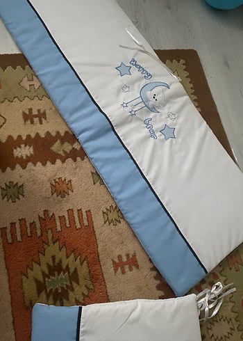 Nakışlı Mavi Pamuklu Bebek Uyku Aksesuarı - Görsel 10