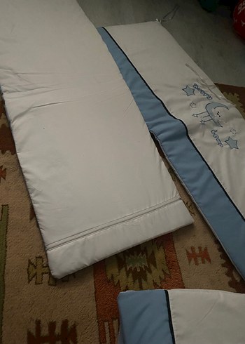 Nakışlı Mavi Pamuklu Bebek Uyku Aksesuarı - Görsel 9