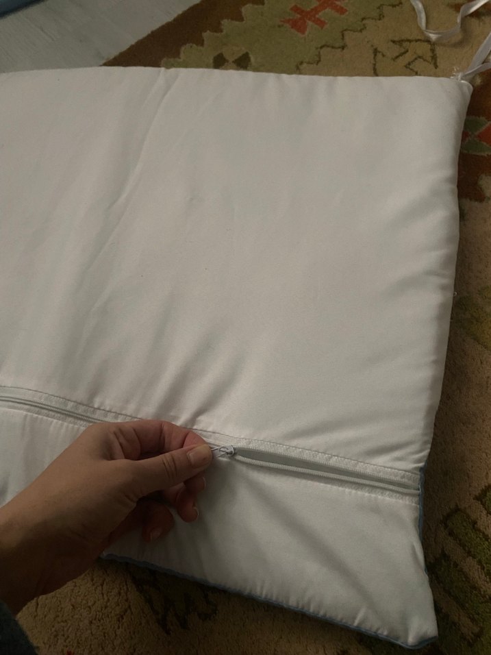 Nakışlı Mavi Pamuklu Bebek Uyku Aksesuarı - Görsel 2