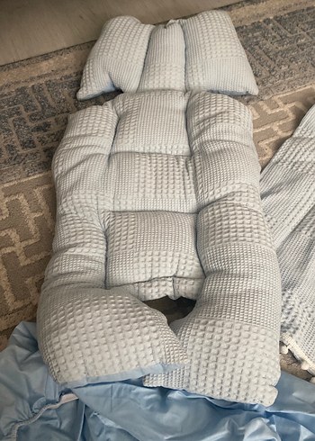 Mavi Keten Çocuk Uyku Seti - Görsel 2