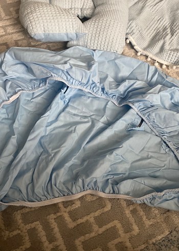 Mavi Keten Çocuk Uyku Seti - Görsel 3