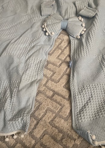 Mavi Keten Çocuk Uyku Seti - Görsel 6