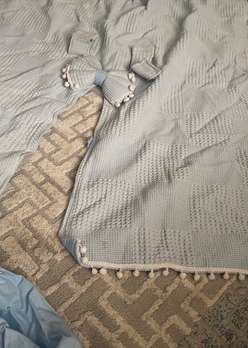 Mavi Keten Çocuk Uyku Seti - Görsel 7