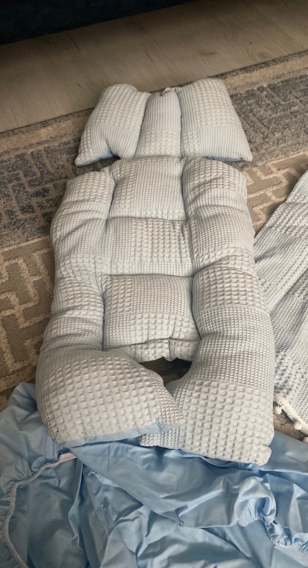 Mavi Keten Çocuk Uyku Seti - Görsel 2