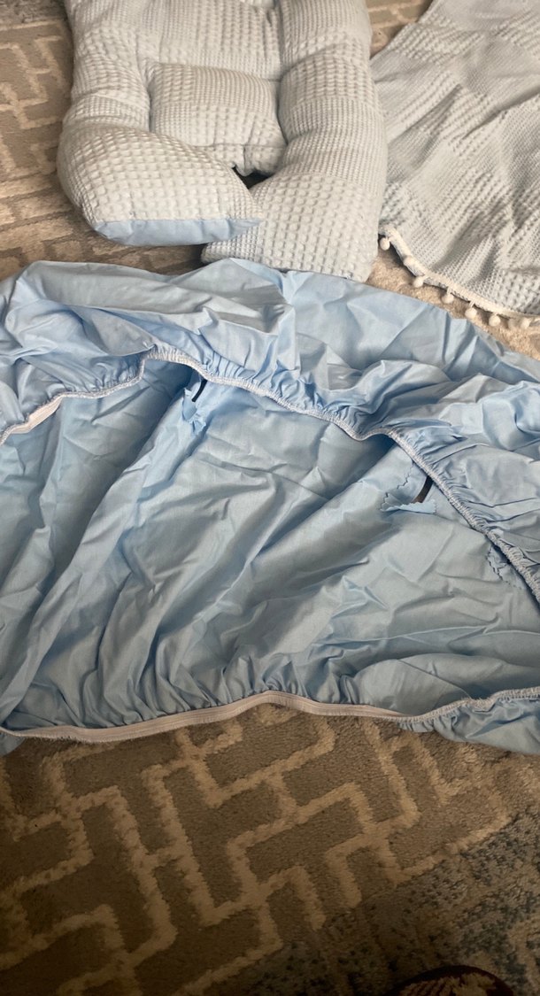 Mavi Keten Çocuk Uyku Seti - Görsel 3