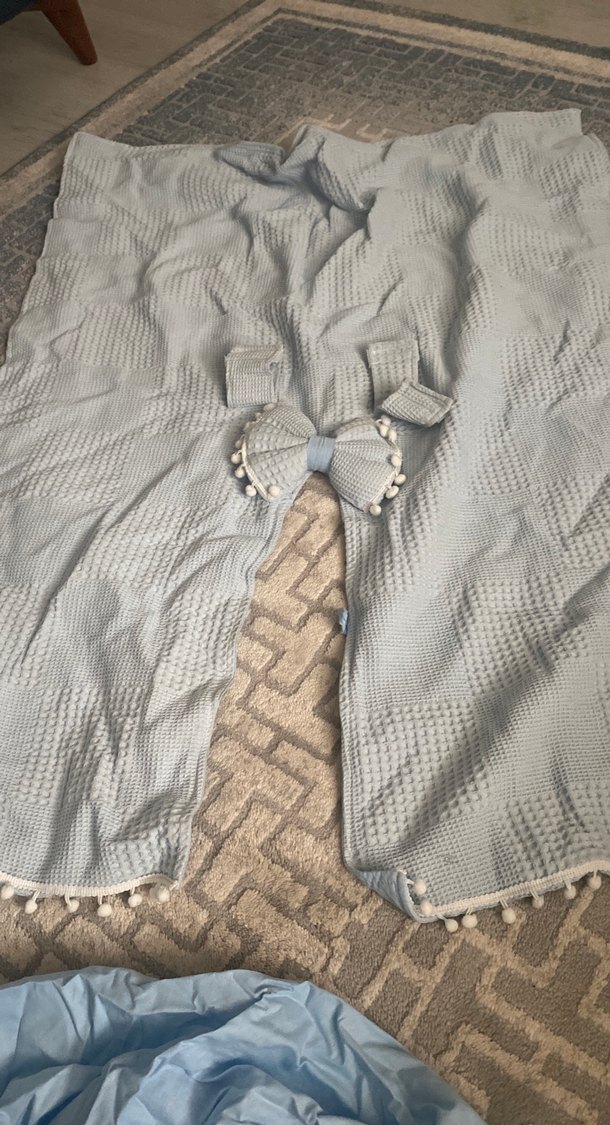 Mavi Keten Çocuk Uyku Seti - Görsel 4