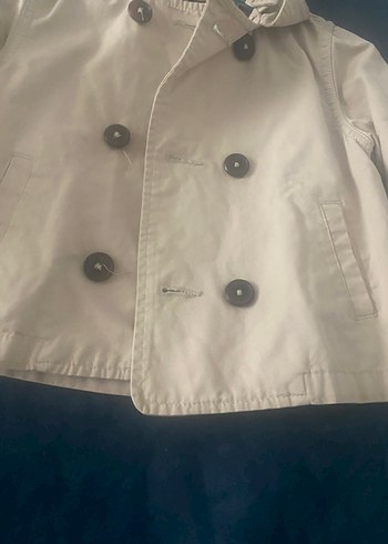 Düğmeli Erkek Çocuk Bej Kaban - Görsel 3