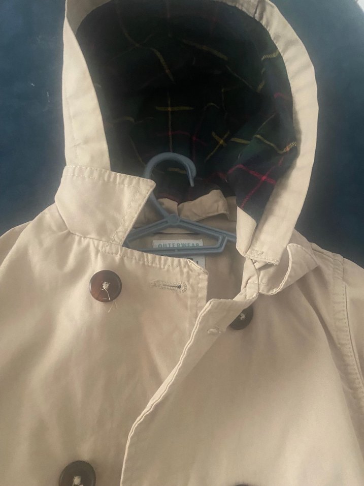 Düğmeli Erkek Çocuk Bej Kaban - Görsel 5