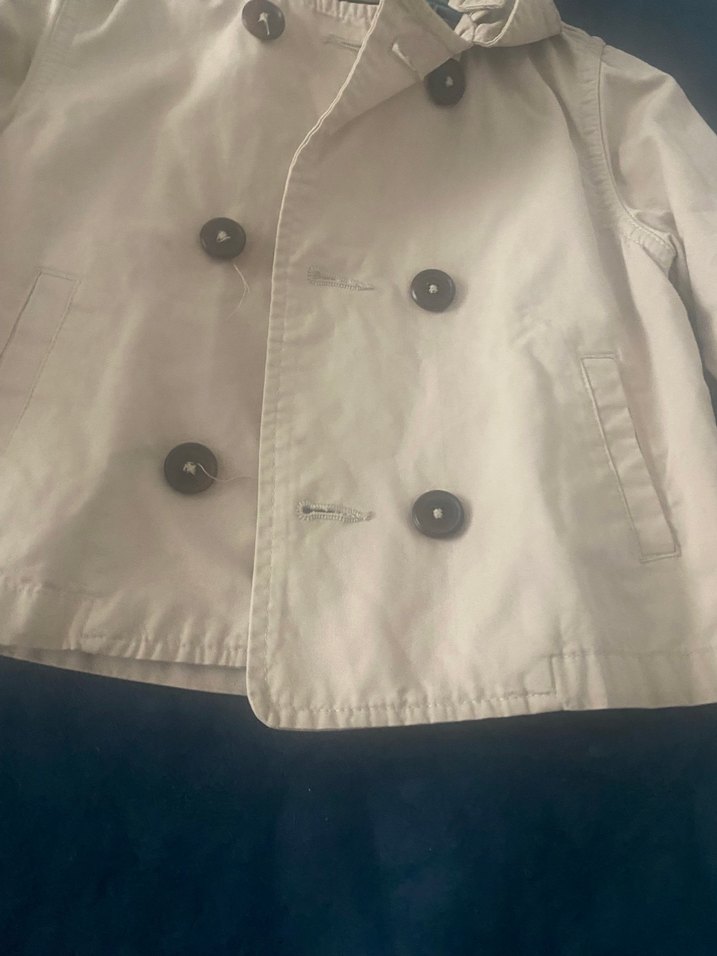 Düğmeli Erkek Çocuk Bej Kaban - Görsel 3