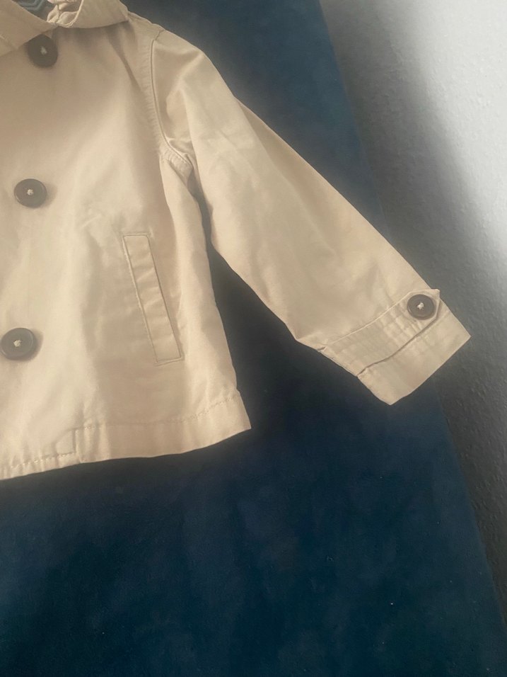 Düğmeli Erkek Çocuk Bej Kaban - Görsel 4