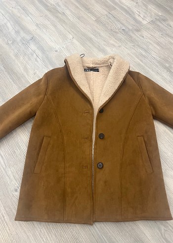 Zara Siklik Ve Sicaklik Suet Kahverengi Kadin Kaban