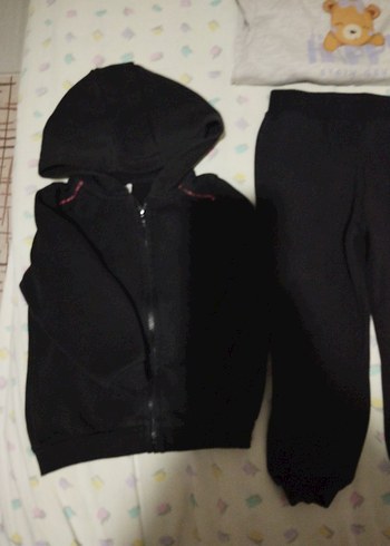 LC Waikiki Kız Bebek Kapüşonlu Fermuarlı 4 Parça Takım