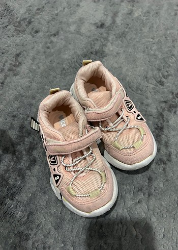 Kız Çocuk Pembe Spor Ayakkabı Velcro Kapamalı