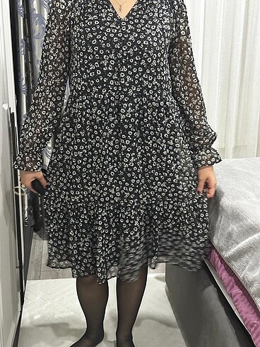 Çiçekli oversize elbise