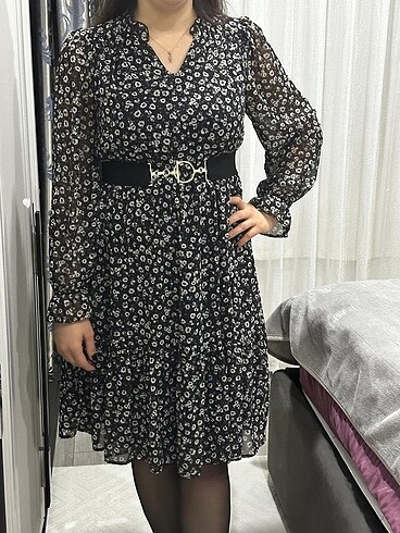 LC Waikiki Çiçekli oversize elbise